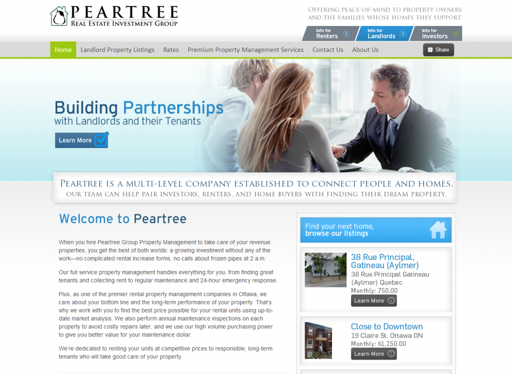 Peartree Property Management Home Page (http://www.peartreegroup.ca)
